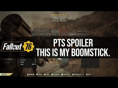 Fallout 76 This is my Boomstick. PTS spoiler.