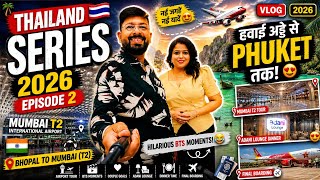 LUXURY MUMBAI AIRPORT 😍 First Time Couple International Trip! | Thailand Series Episode 2 ✈️