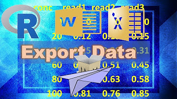 R programming Export data R to excel and word