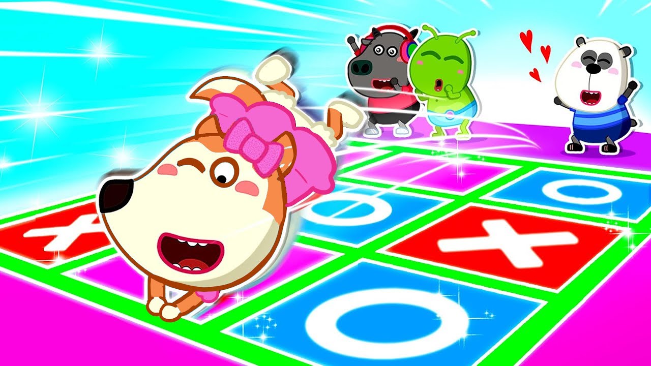 Lompat, Lompat! Wolfoo Bersenang-Senang Dengan Tic Tac Toe Drop! Untuk Anak-Anak | Wolf Indonesia