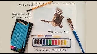 Masters Touch Watercolor Set, Cotman Brush & Royal Langnickel Watercolor Pencil Review - Youtube
