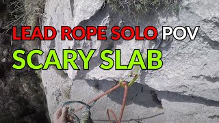 LEAD ROPE SOLO POV: Croatian scary slabs