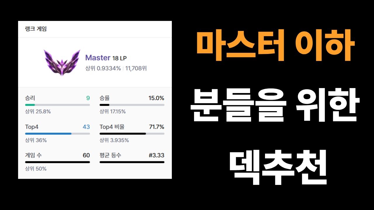이 덱들로 마스터 충분합니다(덱추천, 덱설명, 배치)[롤토체스 시즌16]