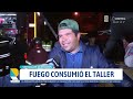 Voraz incendio en un taller de chapería consumió al menos tres autos y se halló turriles con diésel
