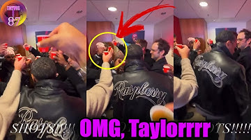 OMG! Taylor Swift toasts with friends in Travis Kelce