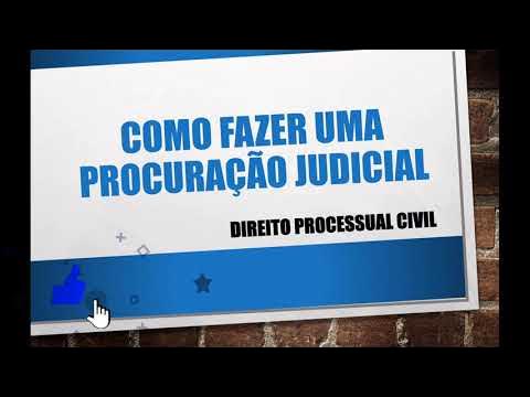 O QUE É PROCURAÇÃO JUDICIAL 