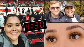 I got Eye Lash Extensions + Waking up at 4:30 AM + Spurs Game