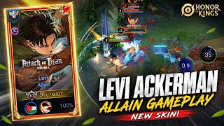 NEW Levi Ackerman Skin Allain Gameplay! 😈 Honor of Kings