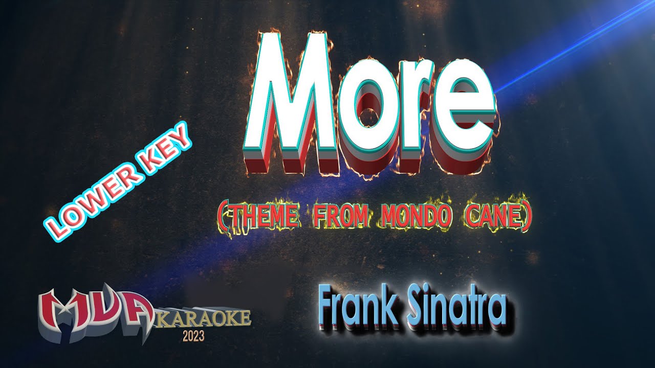 More (Theme From Mondo Cane) | Frank Sinatra | Karaoke Version | Lower Key