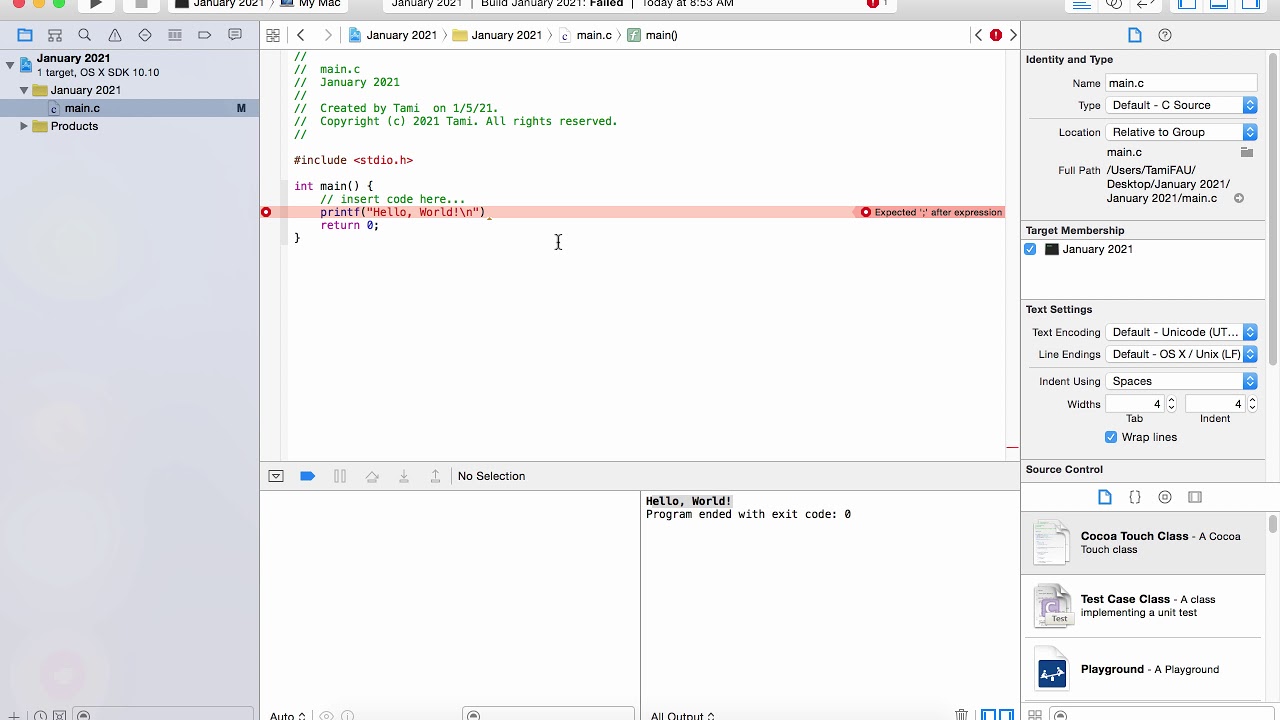 Xcode and intro to C - YouTube
