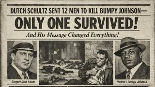Dutch Schultz Sent 12 Men to Kill Bumpy Johnson Only One Survived And His Message Changed Everything