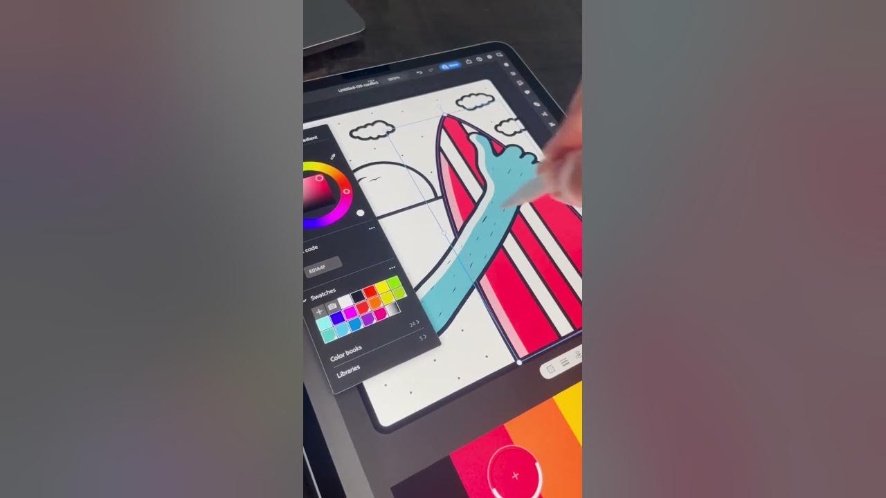 🌊 🏄‍♀️ Procreate and illustrator on iPad!