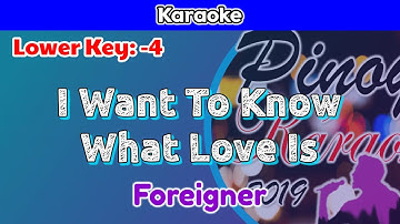 Thumbnail of I Want To Know What Love Is by Foreigner (Karaoke : Lower Key : -4)