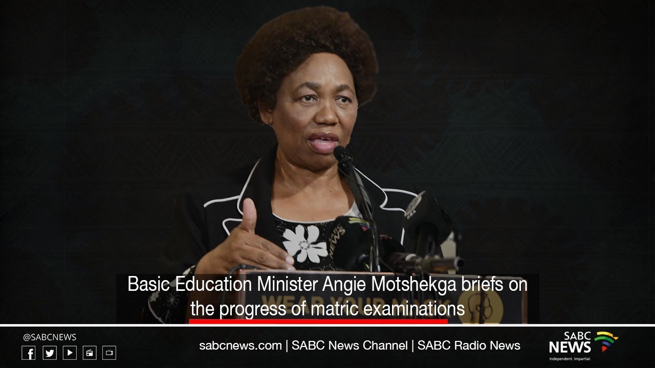 Basic Education Minister Angie Motshekga Briefing On Matric Examinations Progress Youtube [ 720 x 1280 Pixel ]