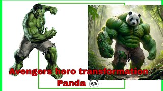 All Avengers hero transformation Panda 🐼😱 // Marvel & DC // #marvel #avengers #ironman #ytstudio