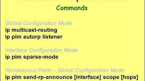 Cisco Routers:  Multicast - Sparse Mode - Auto RP