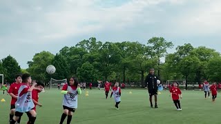 Clínica de fútbol dirigida a niños migrantes en Queens