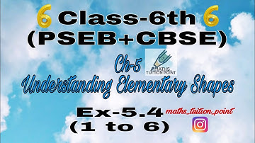class-6th || NCERT || Ch-5 || Ex-5.4 || Q-1 to 6