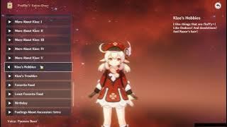 KLEE ALL VOICE LINES (ENGLISH)