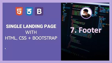 Single Landing Page - HTML, CSS + Bootstrap 5.2 - Part 7 - Footer