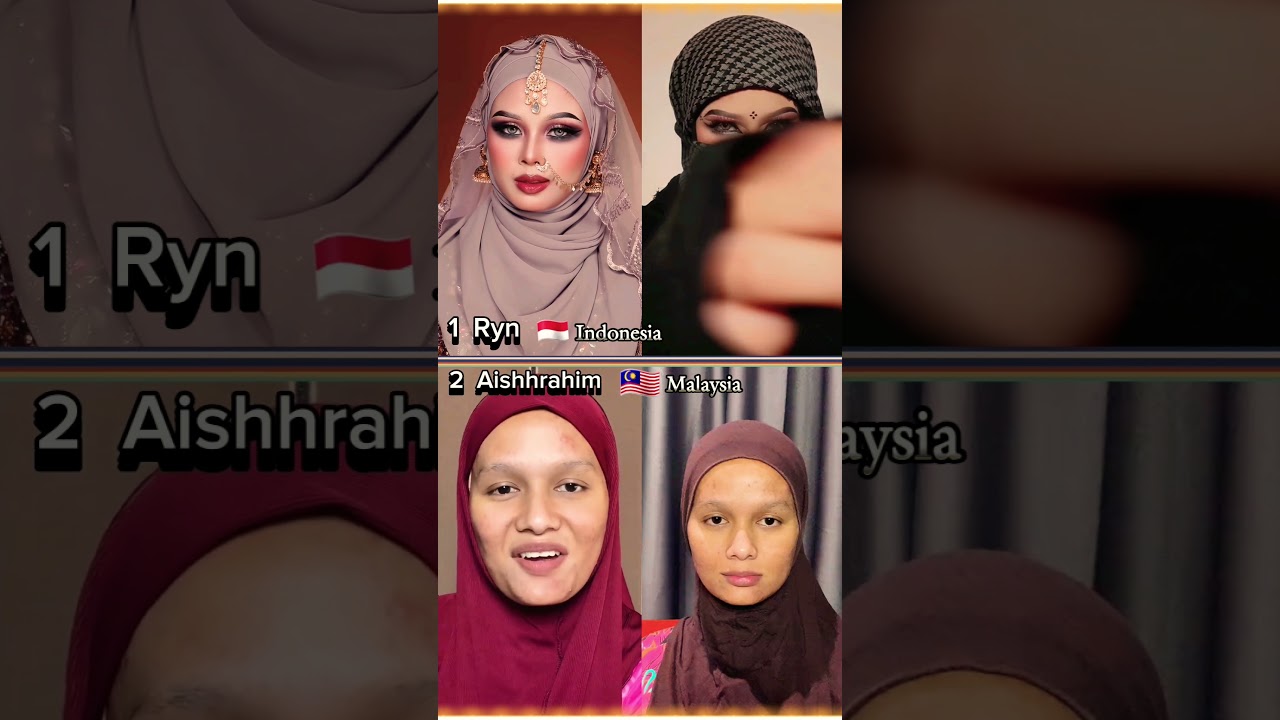 Indonesia VS Malaysia - Makeup transformation ✨️ | 📌 Pinned your comment | 