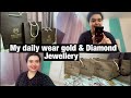 My daily wear gold  diamond jewelleries from tanishq and malabar  shivangiranjana