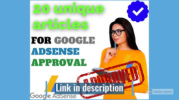 20 SEO friendly articles for google adsense approval