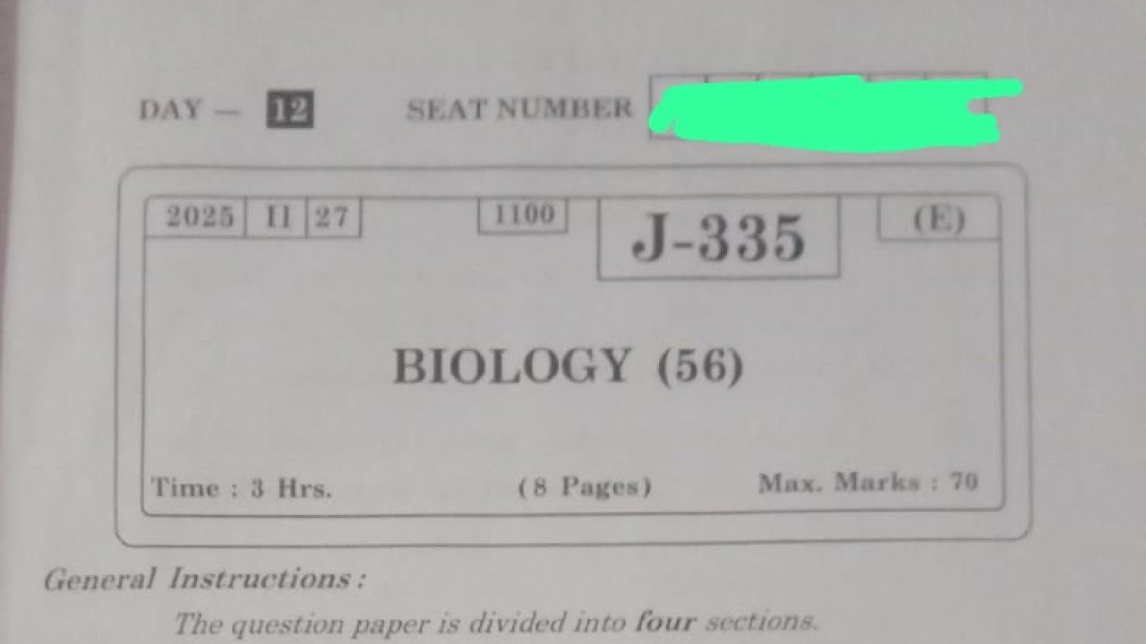12th Biology Question Paper 2025 Answer MCQ 2025 Biology 12th HSC 12th-biology-question-paper-2025-answer-mcq-2025-biology-12th-hsc