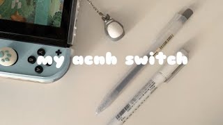 decorate my switch with me + cute accessories | acnh switch ♡