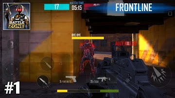 Battle Zone - Frontline Factory Battle Gameplay Part 1, Offline FPS (Android, iOS) AMG