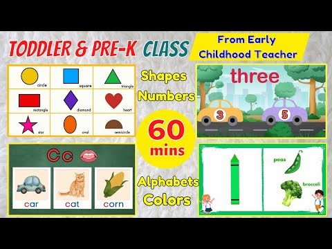 Learning Videos for Toddlers and Preschool | SHAPES, COLORS, NUMBERS, ALPHABETS SOUNDS | PHONICS