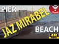 Beach and the pier at Jaz Mirabel Beach Resort (4K UHD)