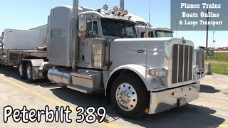 White Peterbilt 389 At Iowa 80 Truck Stop