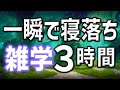 【眠れる男性の声】一瞬で寝落ちを誘う雑学朗読3時間【睡眠用・寝ながら聴ける】