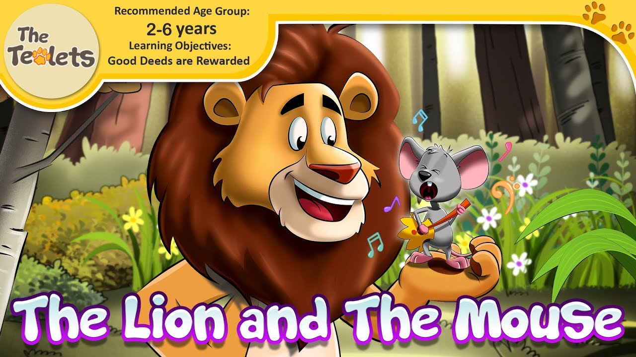 The Lion and The Mouse Musical Story I Bedtime Stories for Kids I Moral Story  Fairy Tale  Teolets