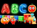 🚂🍉 Funky Fruits ABC Train | Baby Sensory | Fun Animation & Gentle Phonics