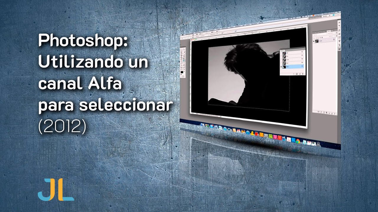 utilizando un canal Alfa para seleccionar YouTube