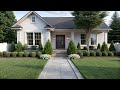 Minimalist front yard landscaping  achieving a contemporary and serene outdoor space