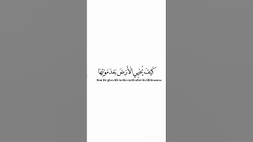 فَانظُرْ إِلَىٰ آثَارِ رَحْمَتِ اللَّهِ  سورة الروم