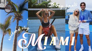 MIAMI: weekend vlog, delray tennis tournament (champion!), grwm chat 🎾🌴