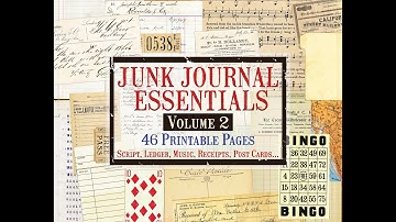 Junk Journal Essentials 2 l Digital Listing Flip Through