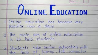 10 lines on Online education | 10 lines about online education in english |