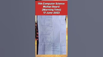 1st year Computer Science Multan board group1 solved paper 2023 ||