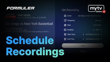 MYTVOnline 3 : Schedule Recordings