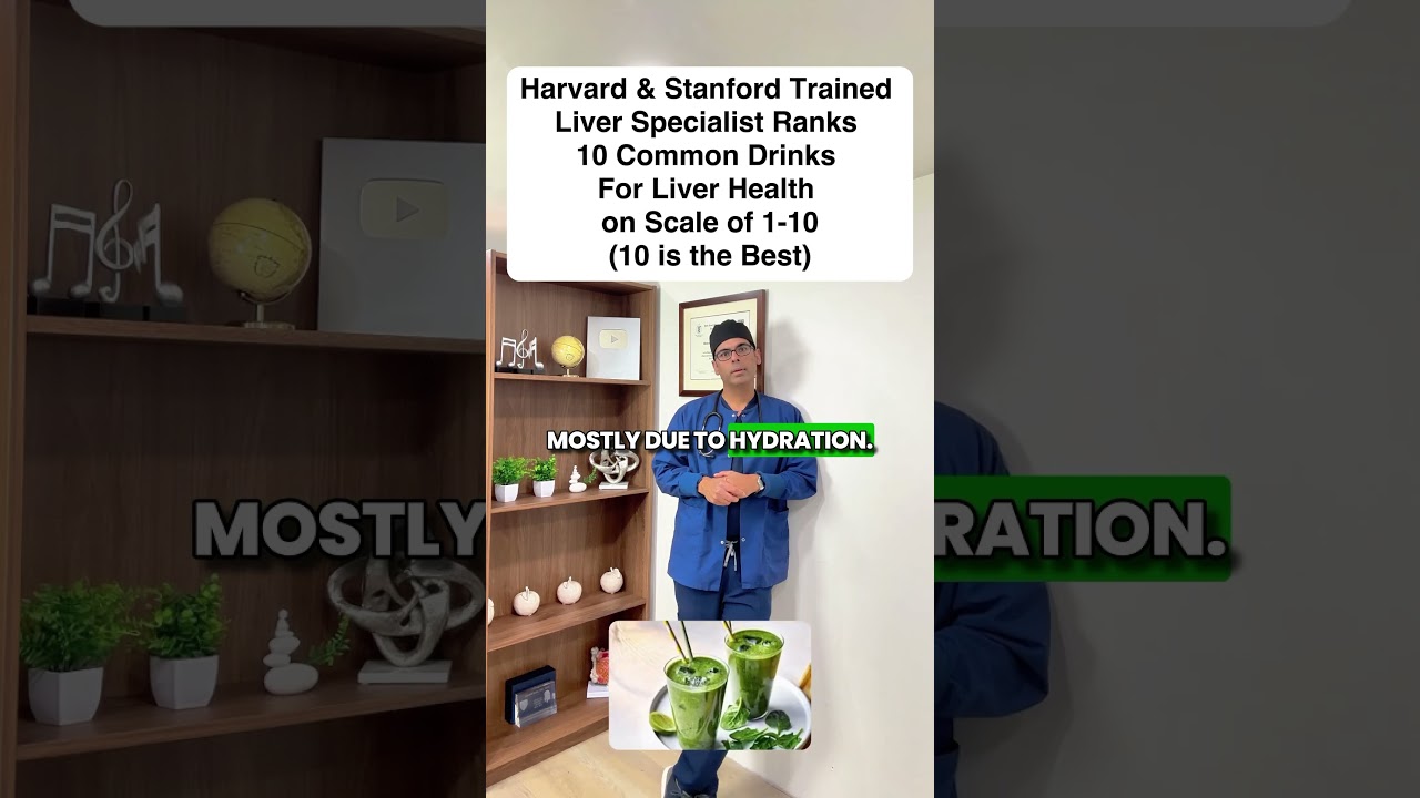 Harvard-Trained Liver Specialist Ranks 10 Common Drinks For Liver Health (10 is Best) 🚨