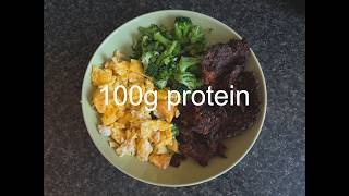 my 100g protein meal (budget friendly) + may journal setup