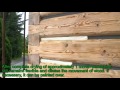 Woodchink - sealing log home with flat logs style English.flv