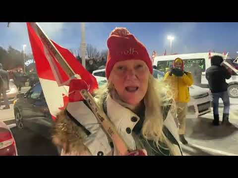 Trucker Freedom convoy Enfield NS Jan 27th, 2022