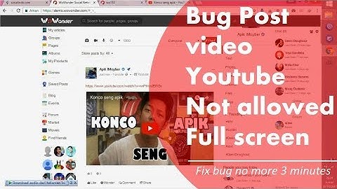 Fix bug post video youtube full screen not allowed for wowonder - less than 3 minutes