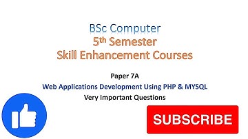 #computer Web Applications Development Using PHP&MYSQL Very Important Questions 5th/6thSem#share